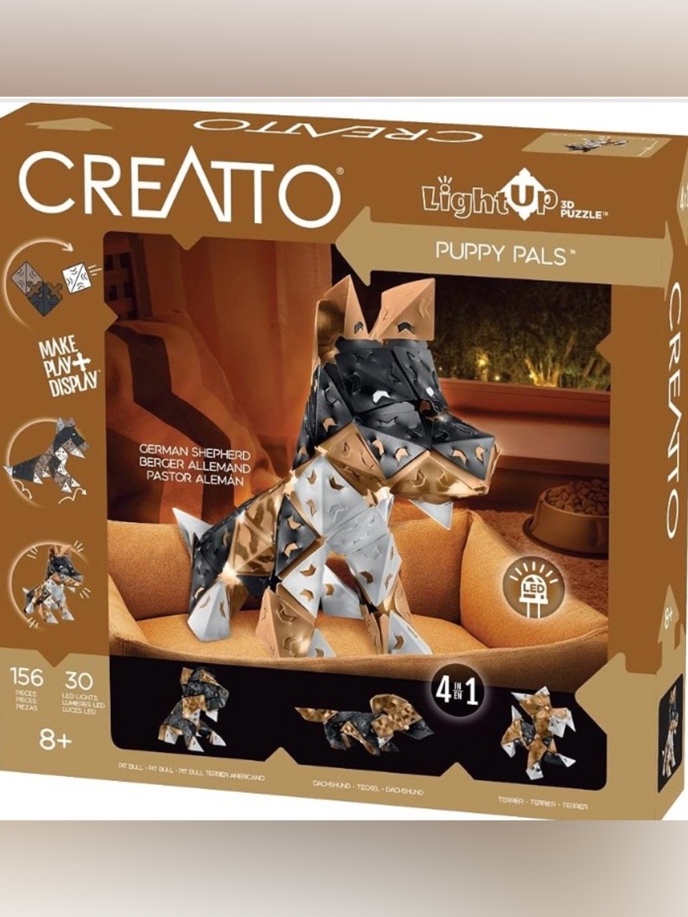 Thames & Kosmos Creatto Puppy Pals Light-Up 3D Puzzle NWT
